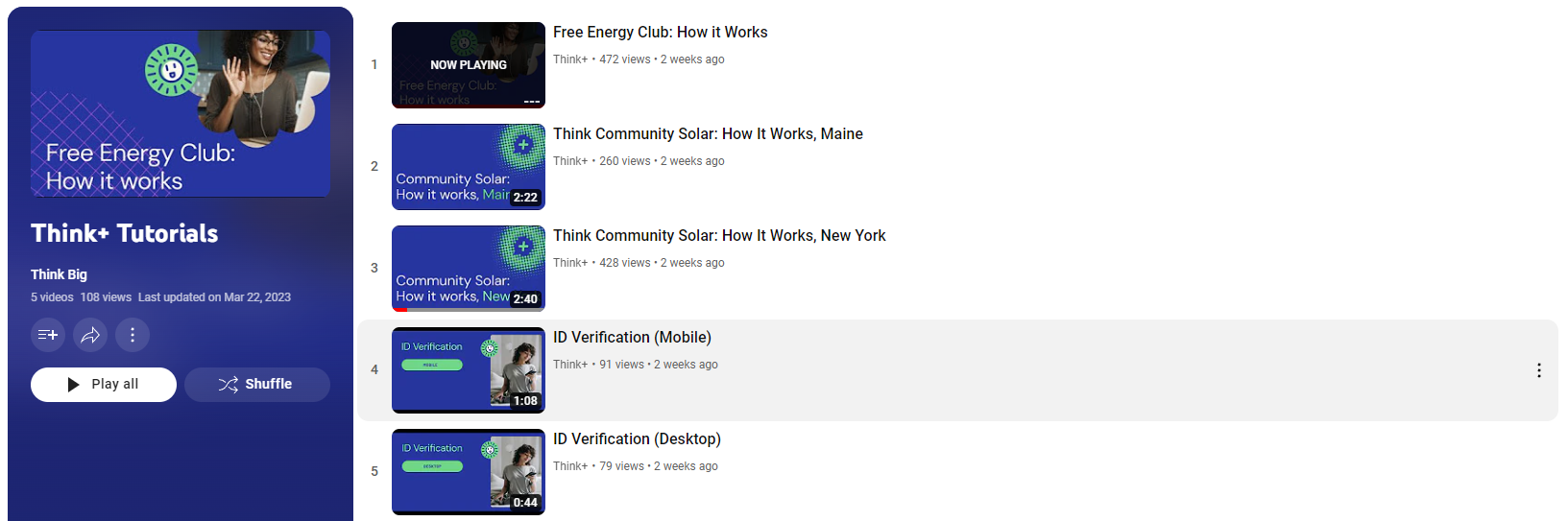 Think Think+ Tutorial Videos – Think Energy Advisors